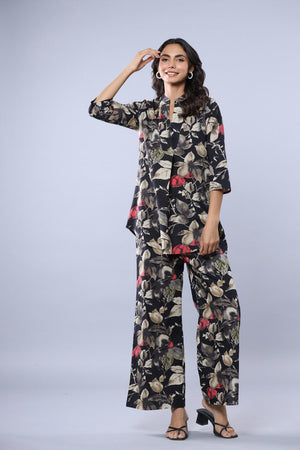 Autumn Whisper Cotton  Multicoloured Printed Co-ord Set