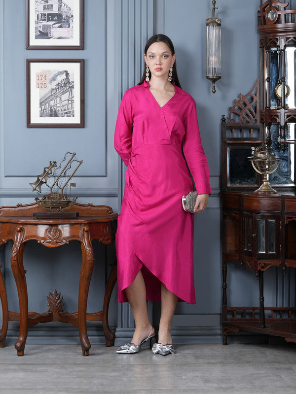 Rose Sangria Russian Silk Dress