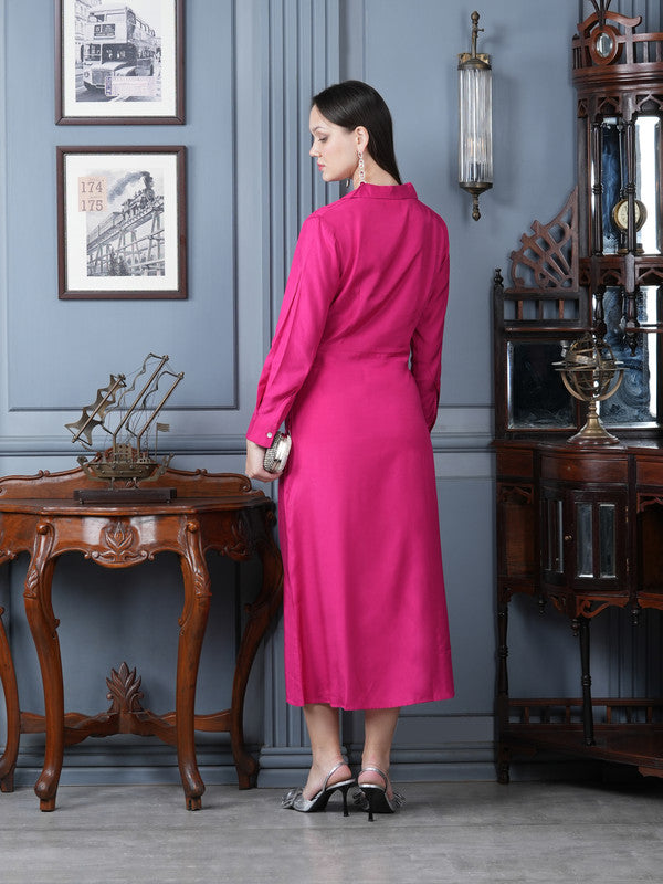 Rose Sangria Russian Silk Dress