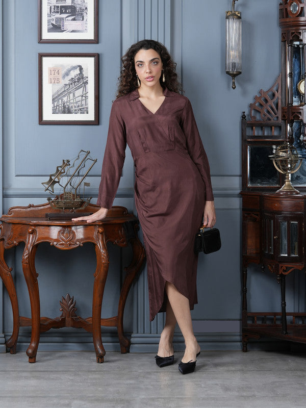 Mocha Bliss Russian Silk Dress