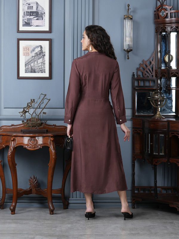 Mocha Bliss Russian Silk Dress