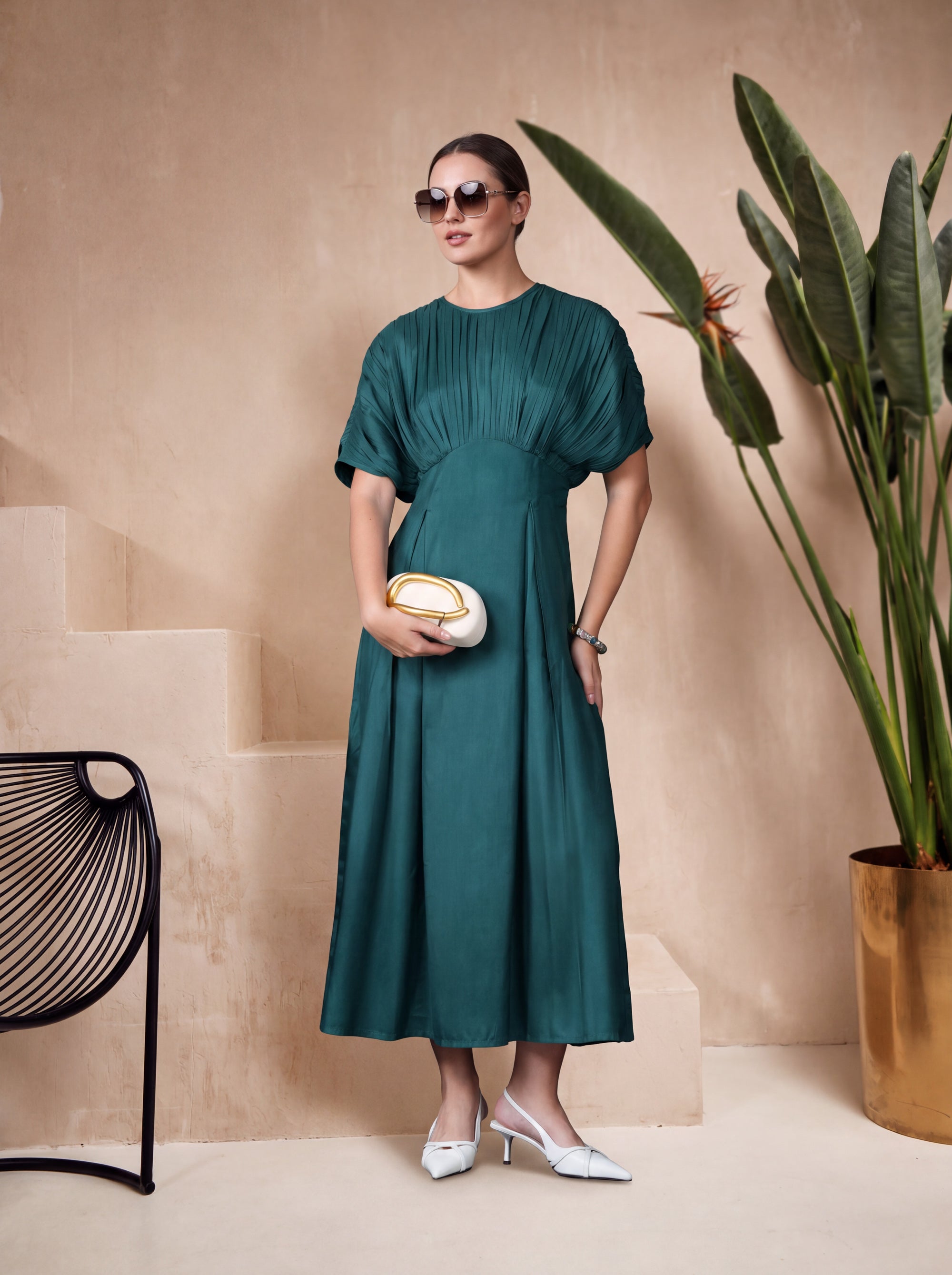 Absinthe Green Affair Russian Silk Dress