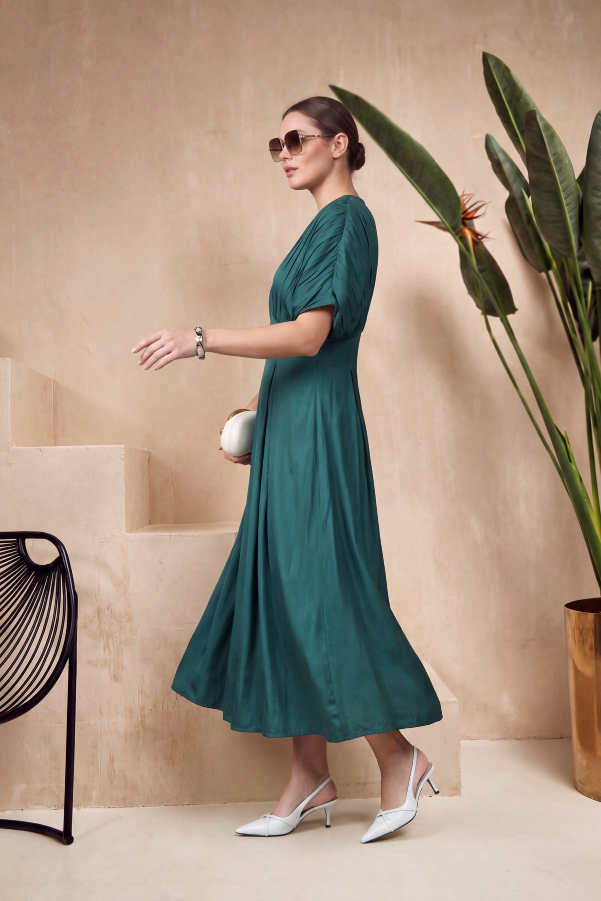 Absinthe Green Affair Russian Silk Dress