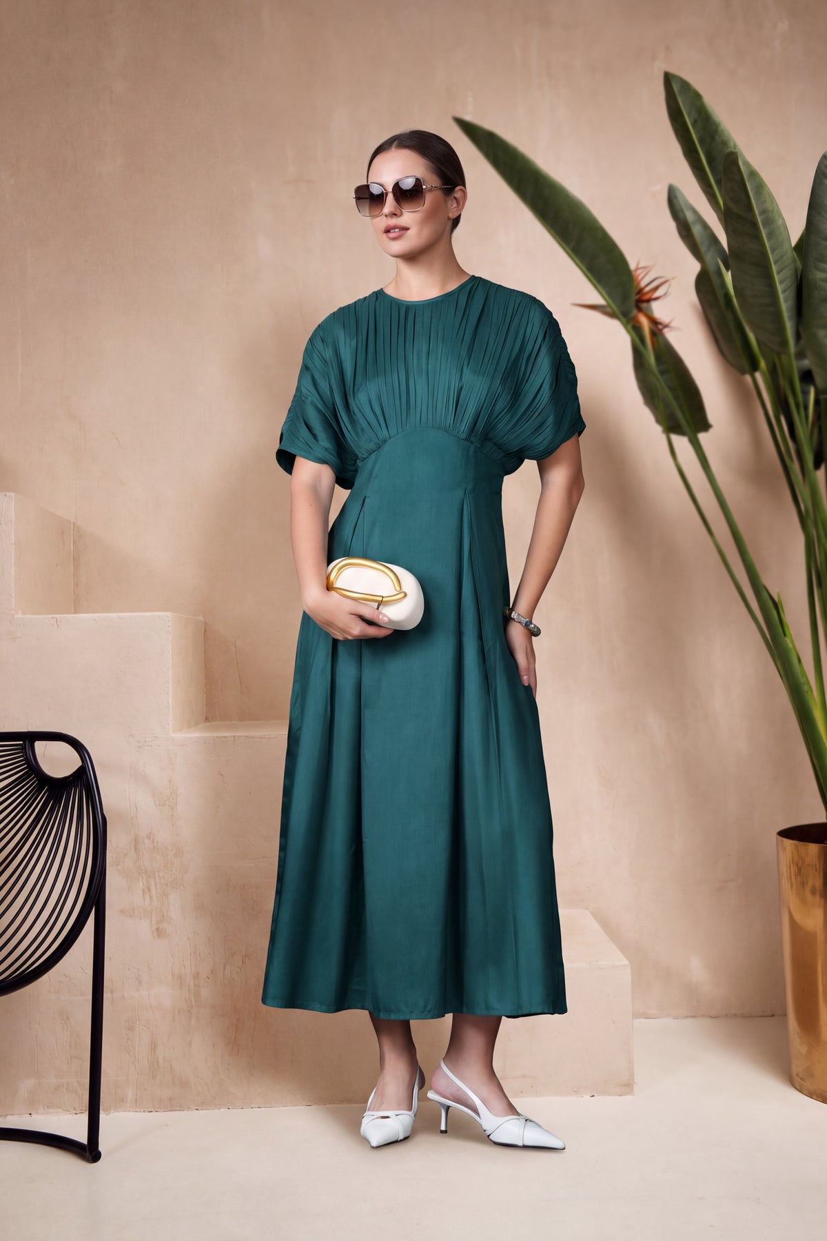 Absinthe Green Affair Russian Silk Dress