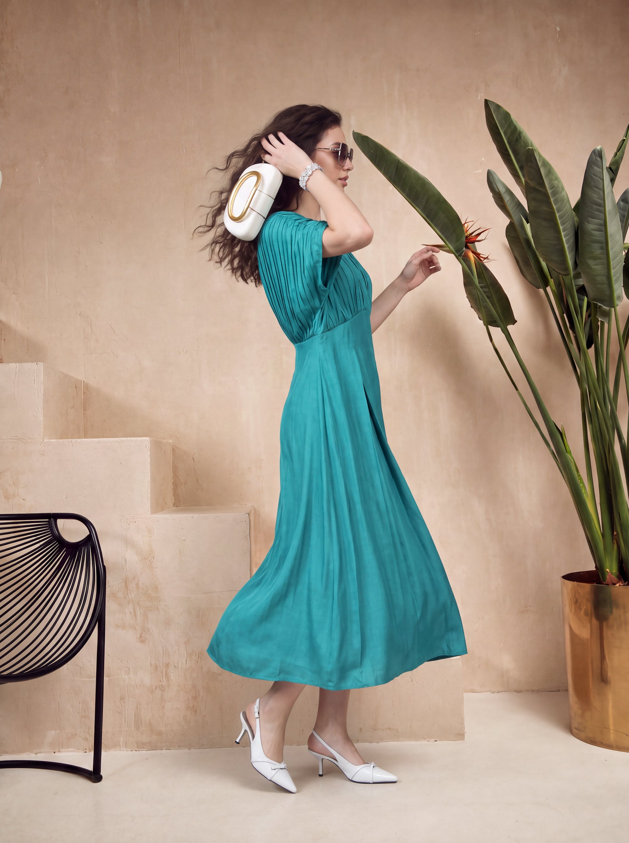 Ocean Breeze Russian Silk Dress