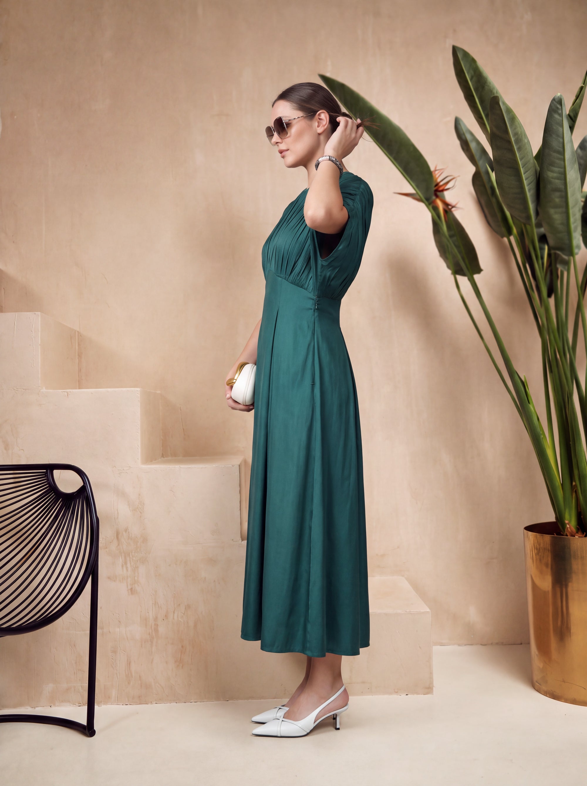 Absinthe Green Affair Russian Silk Dress