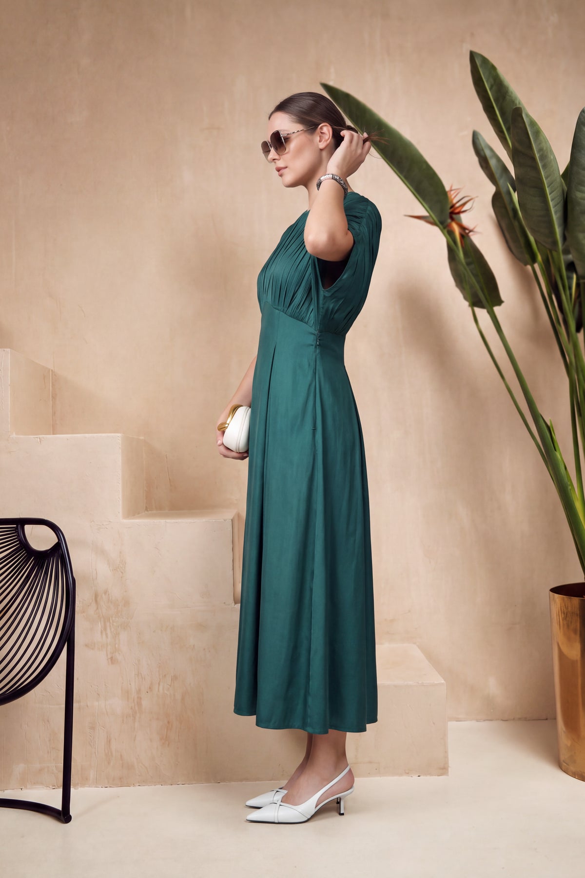 Absinthe Green Affair Russian Silk Dress