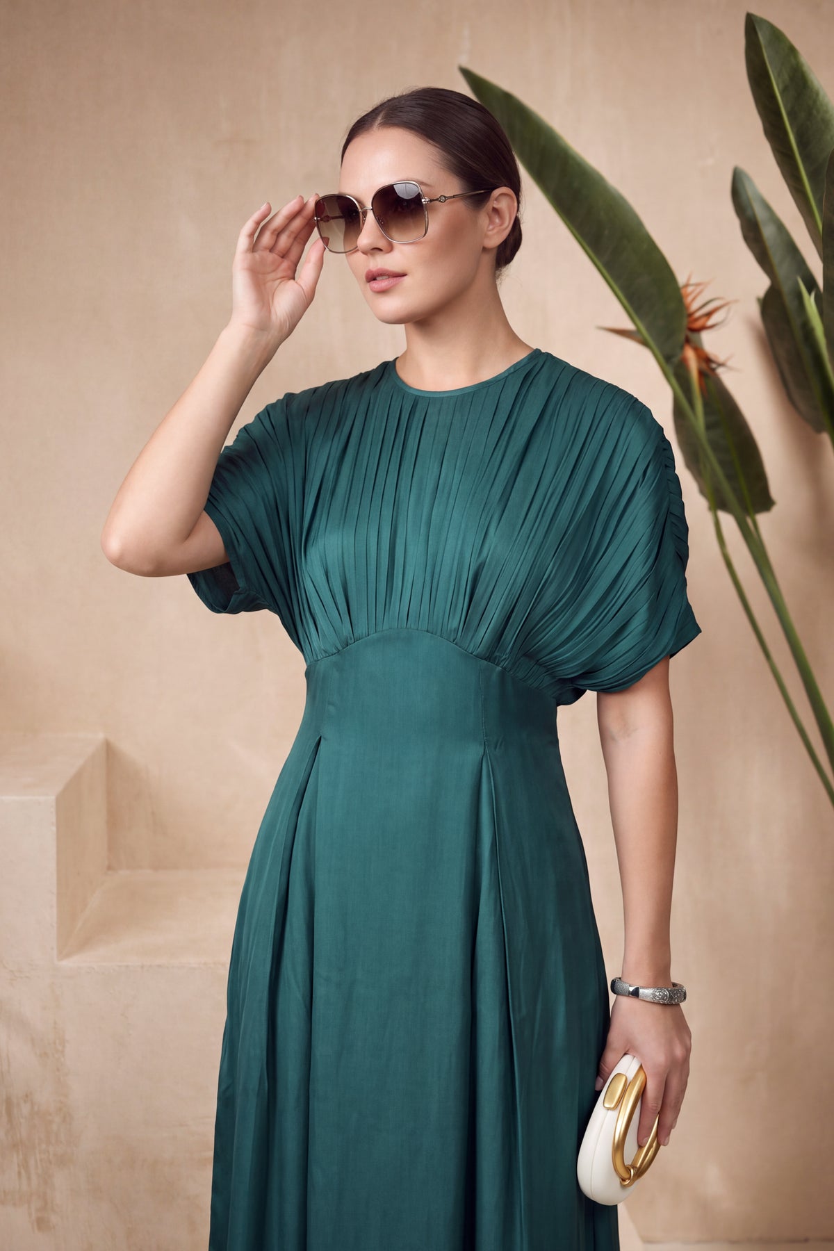 Absinthe Green Affair Russian Silk Dress