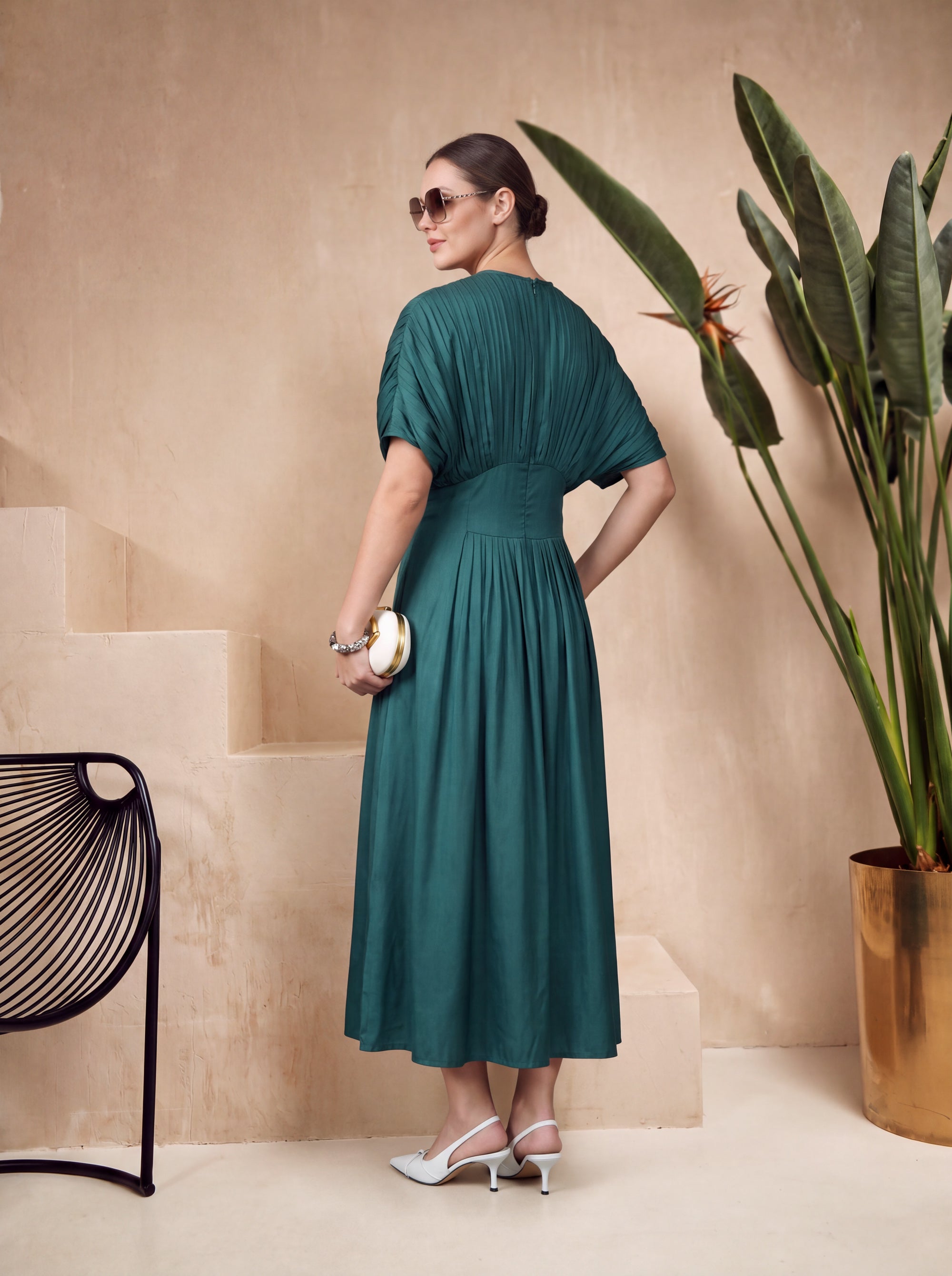 Absinthe Green Affair Russian Silk Dress