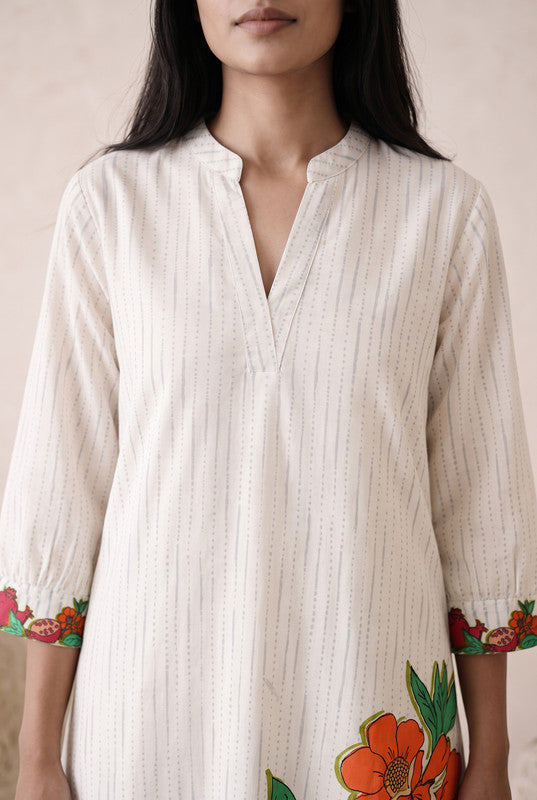 Ivory Floral Cotton Co-Ord Set