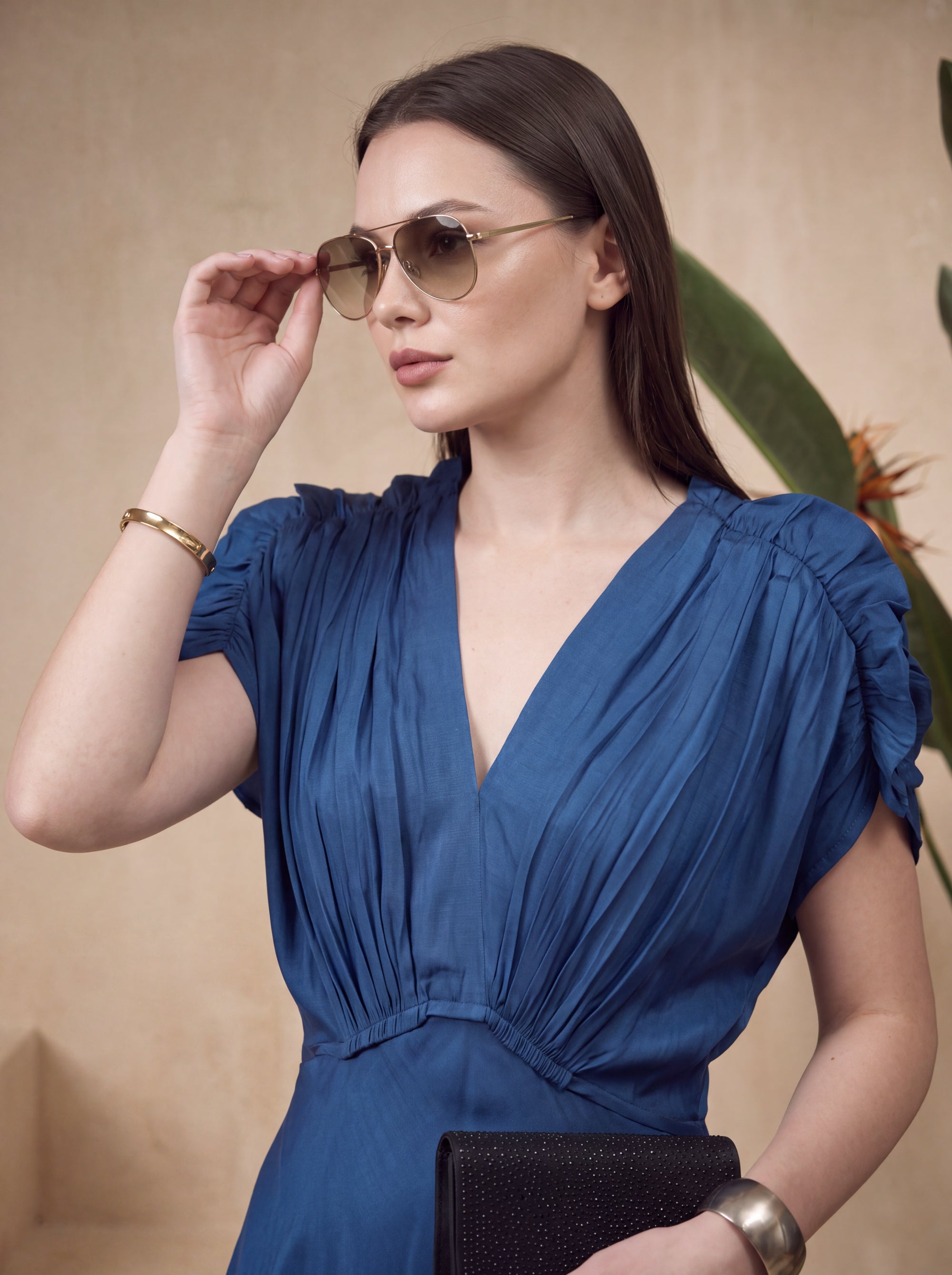 Sapphire Spritz Russian Silk Dress