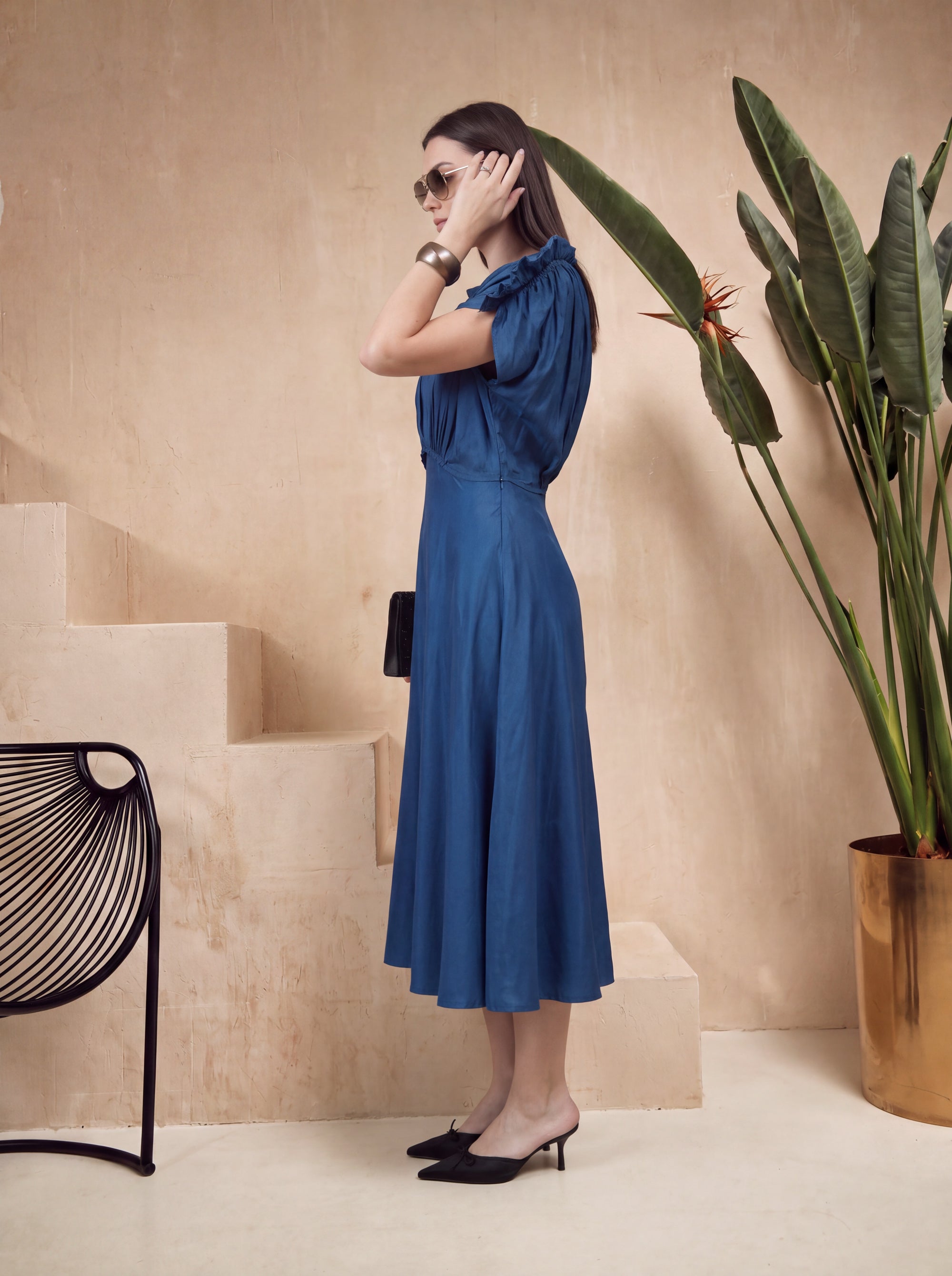 Sapphire Spritz Russian Silk Dress
