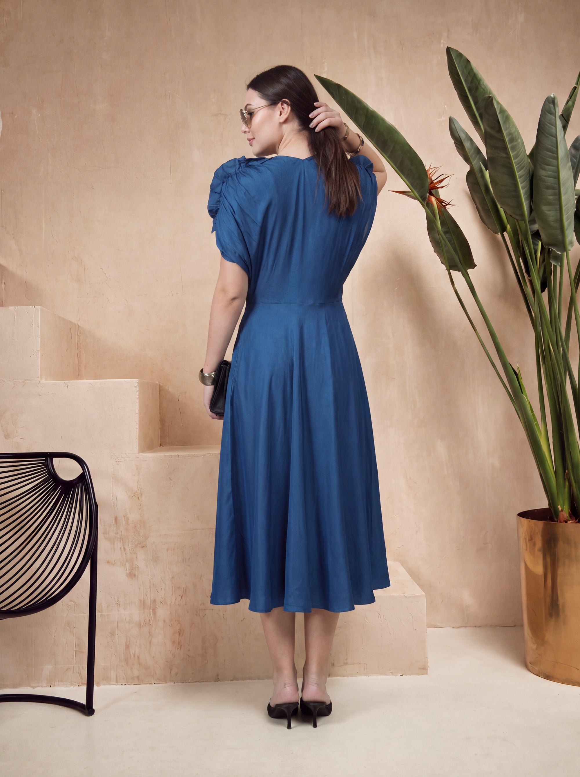 Sapphire Spritz Russian Silk Dress