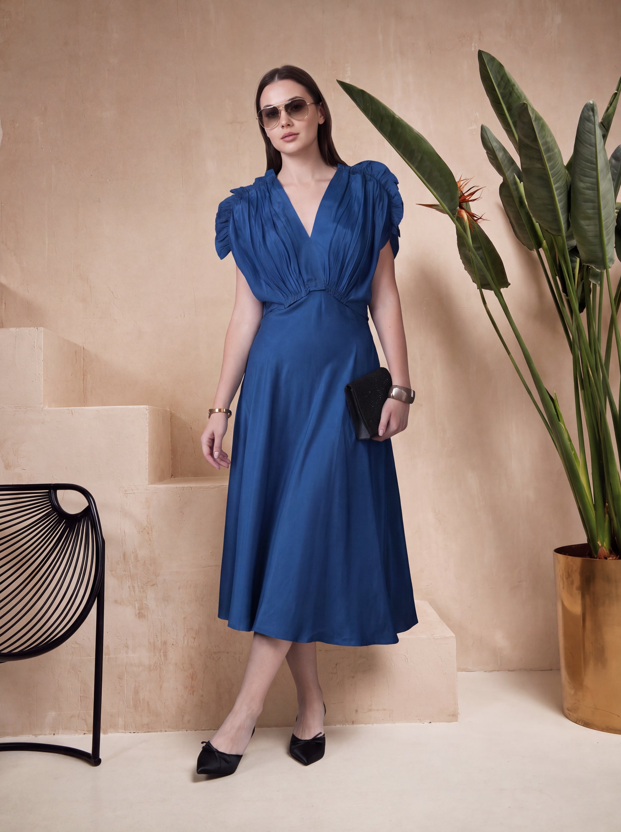 Sapphire Spritz Russian Silk Dress