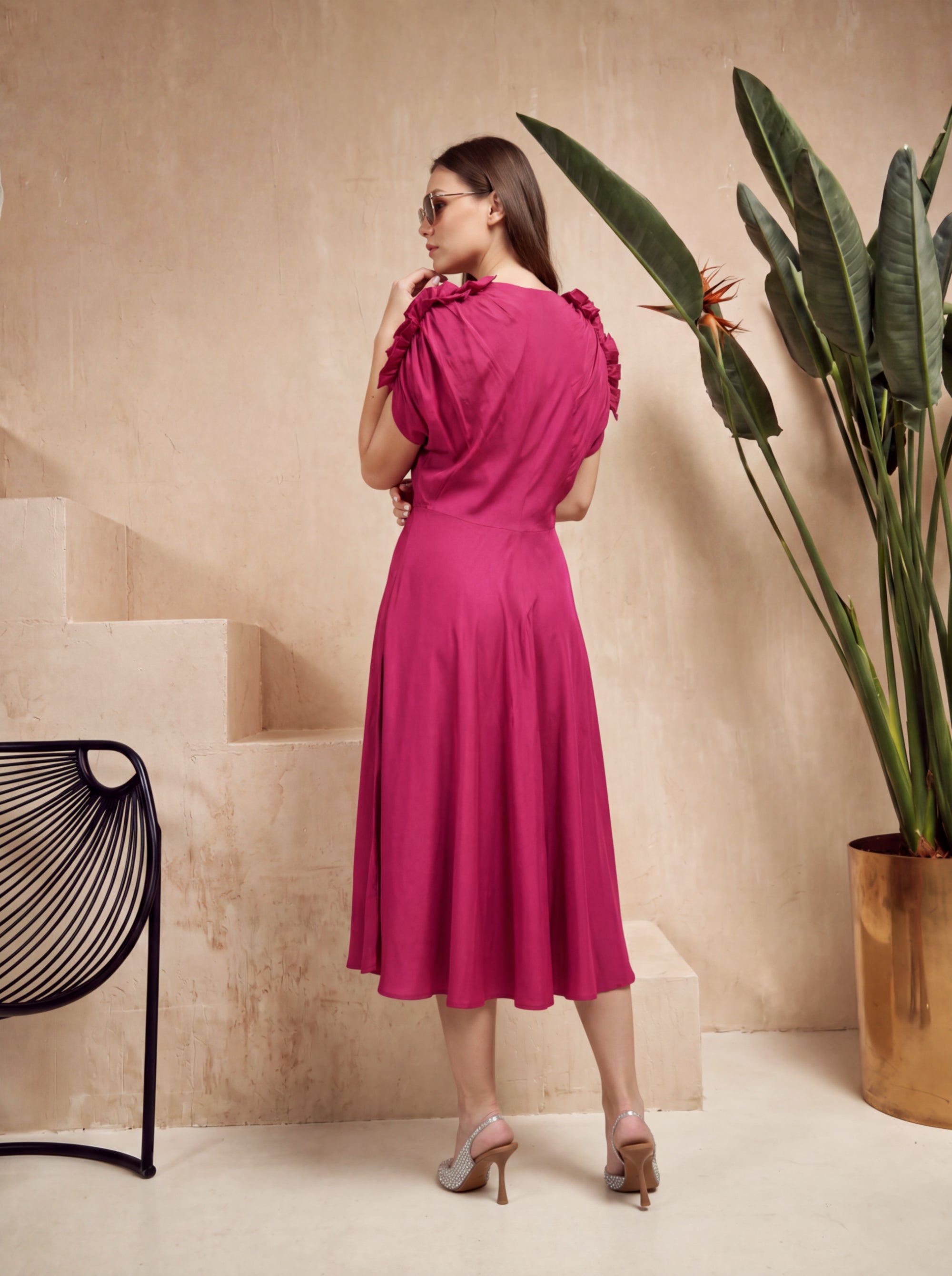 Scarlet Sangria Russian Silk Dress
