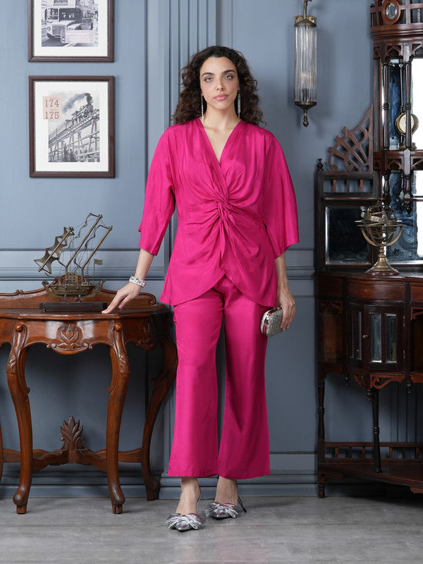 Raspberry Royale Russian Silk Co-ord Set