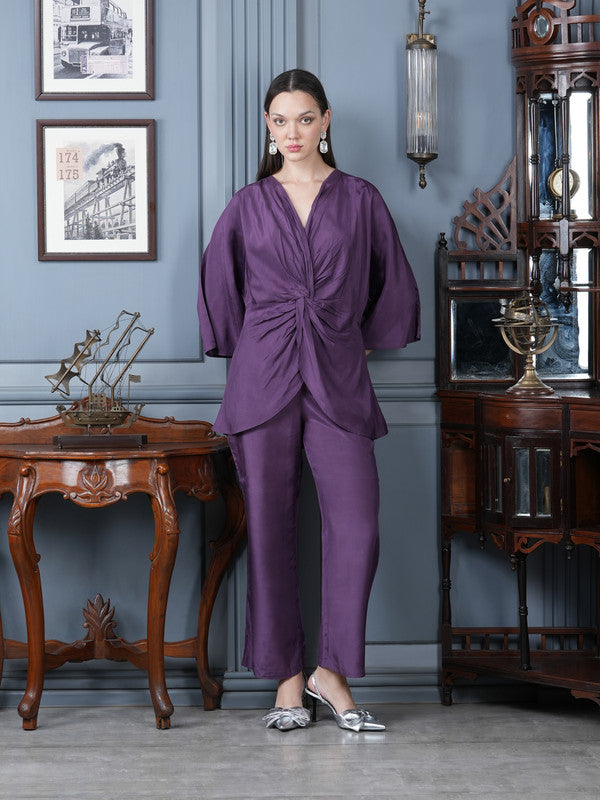 Violet Martini Russian Silk Co-ord Set