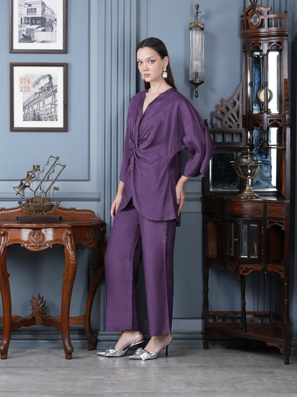 Violet Martini Russian Silk Co-ord Set