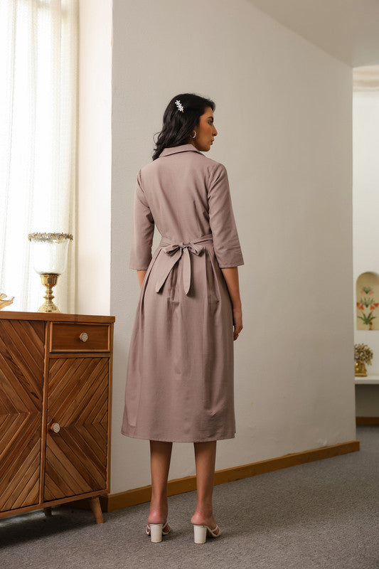 Muted Savanna Safari Cotton Flex Dress