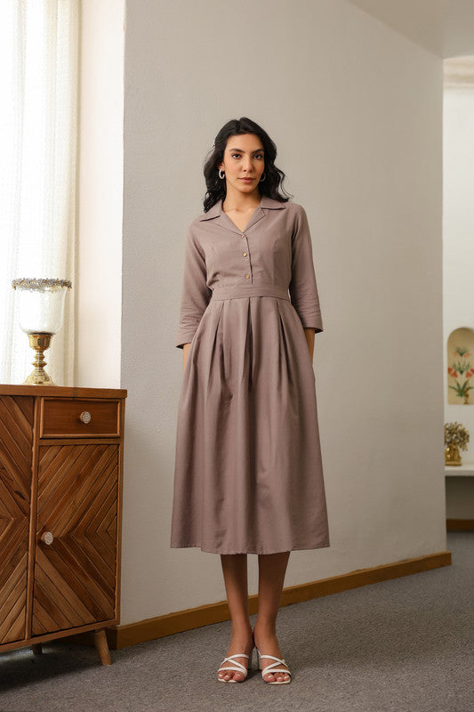 Muted Savanna Safari Cotton Flex Dress