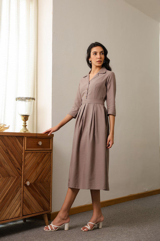 Muted Savanna Safari Cotton Flex Dress