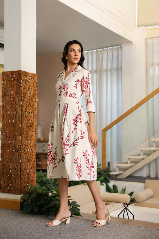Ivory Ember Savanna Safari Cotton Flex Dress