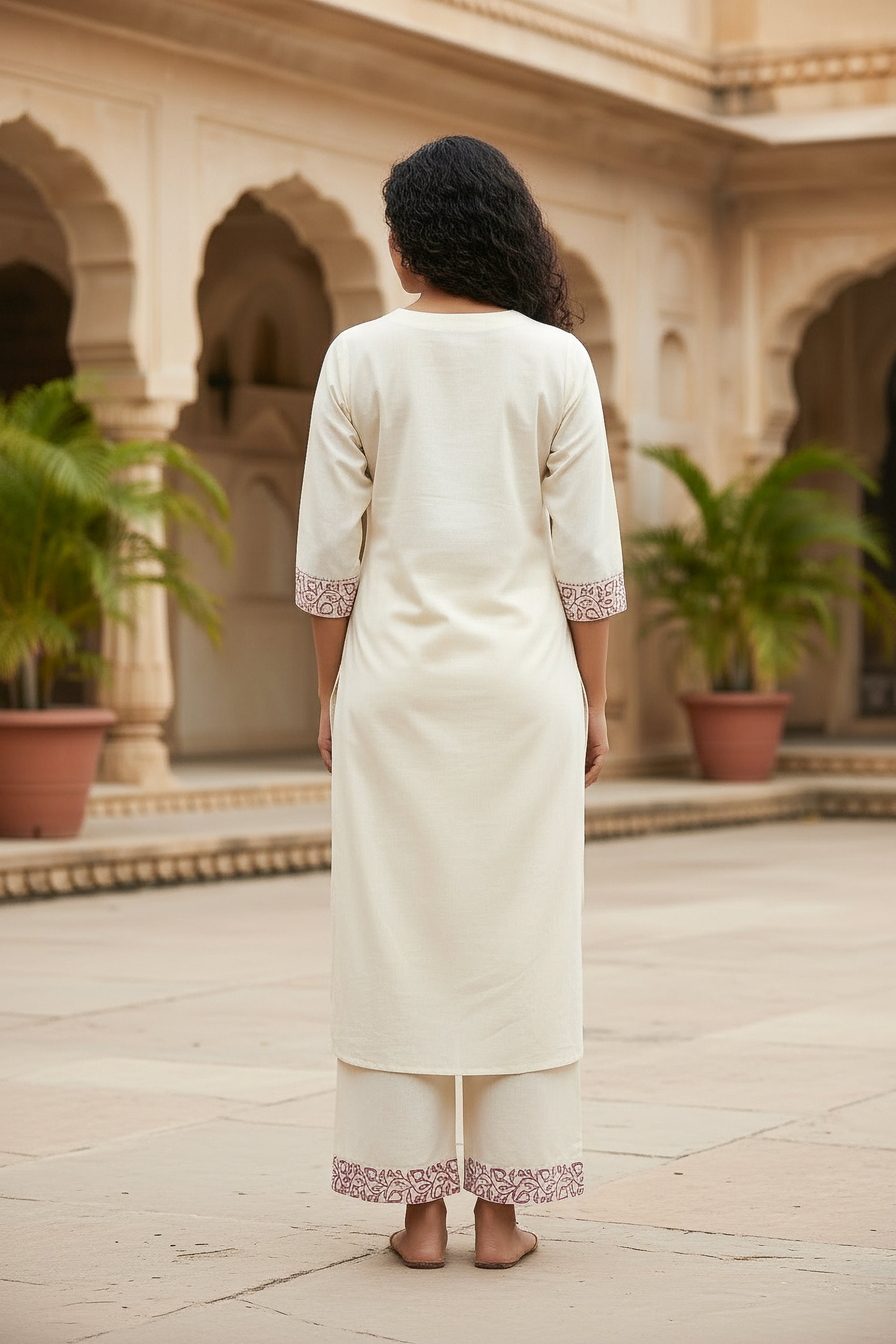 Ivory Floral Printed Co-ord Set