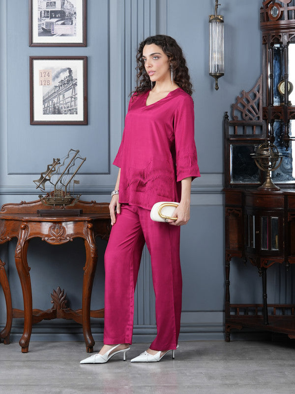 Berry Sangria Russian Silk Co-ord Set