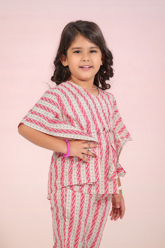 Crimson Stripes Kaftan Set