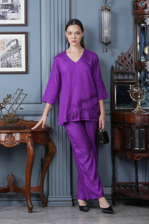 Purple Haze Russian Silk Co-ord Set