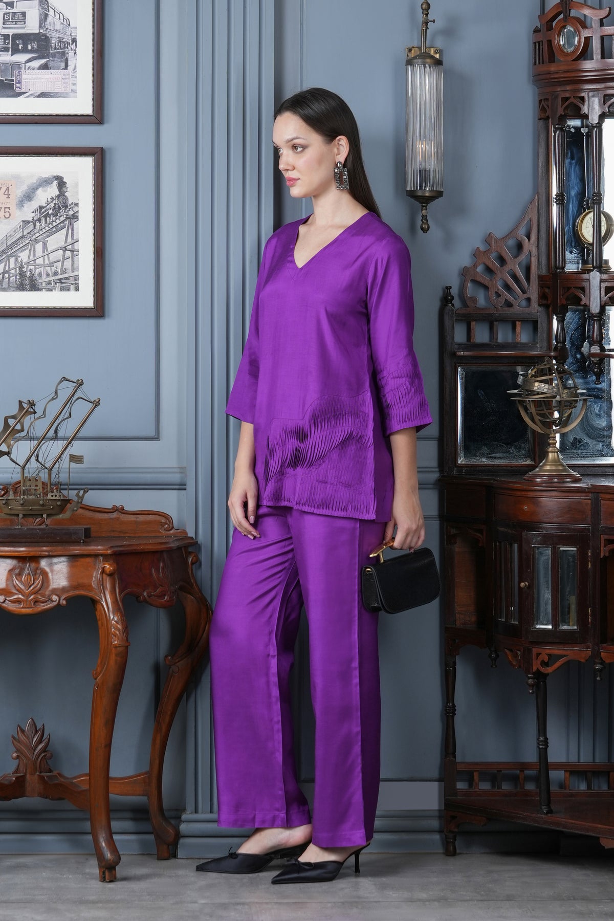 Purple Haze Russian Silk Co-ord Set