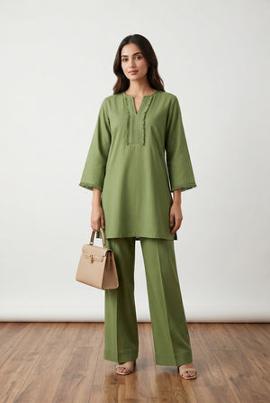 Green Comfort Cotton Co-ord Set