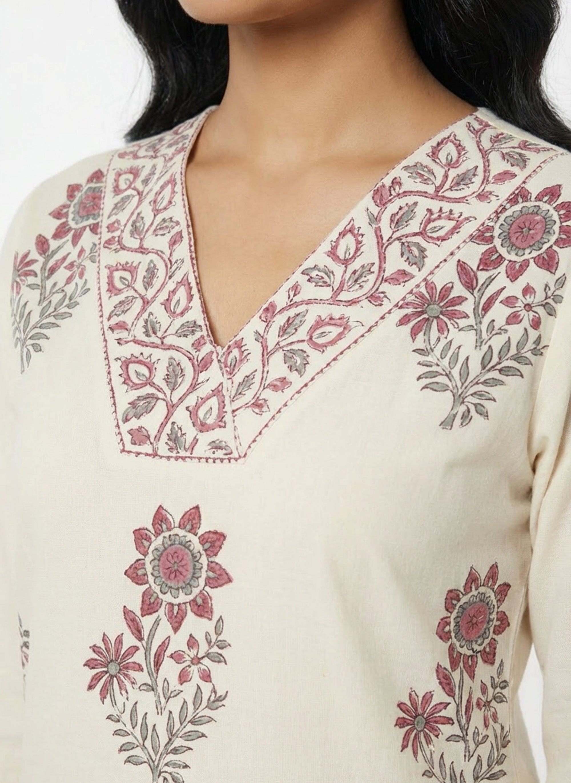 Ivory Floral Printed Co-ord Set