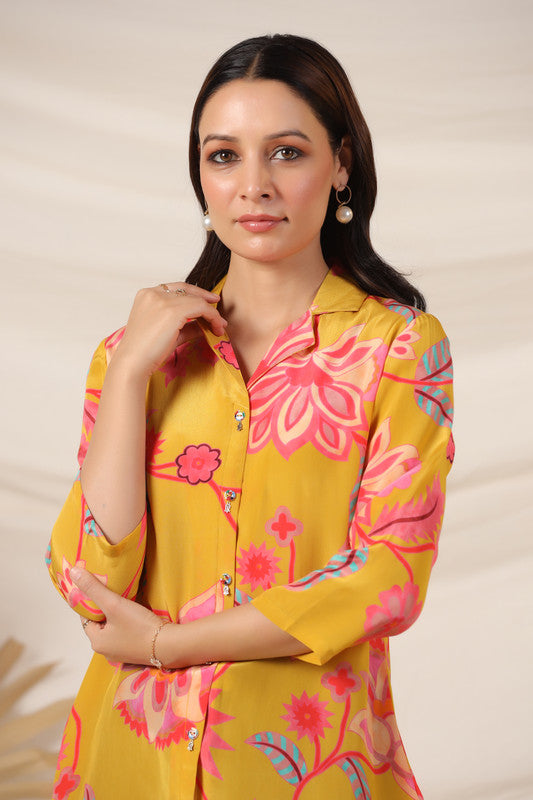 Sunset Petals Russian Silk Top