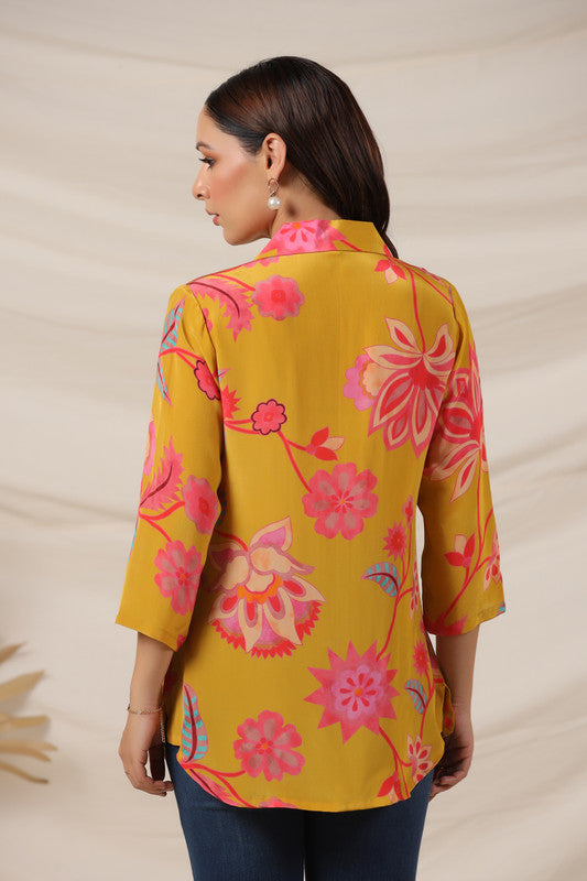 Sunset Petals Russian Silk Top