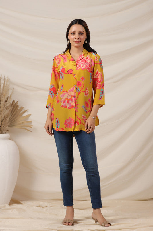 Sunset Petals Russian Silk Top