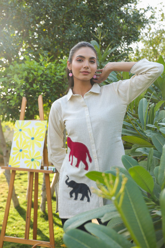 Ivory Tusk Cotton Flex Top