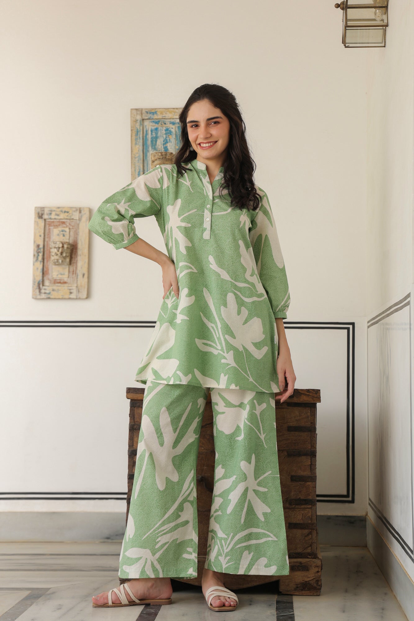 Green Serenity Cotton Co-ord Set