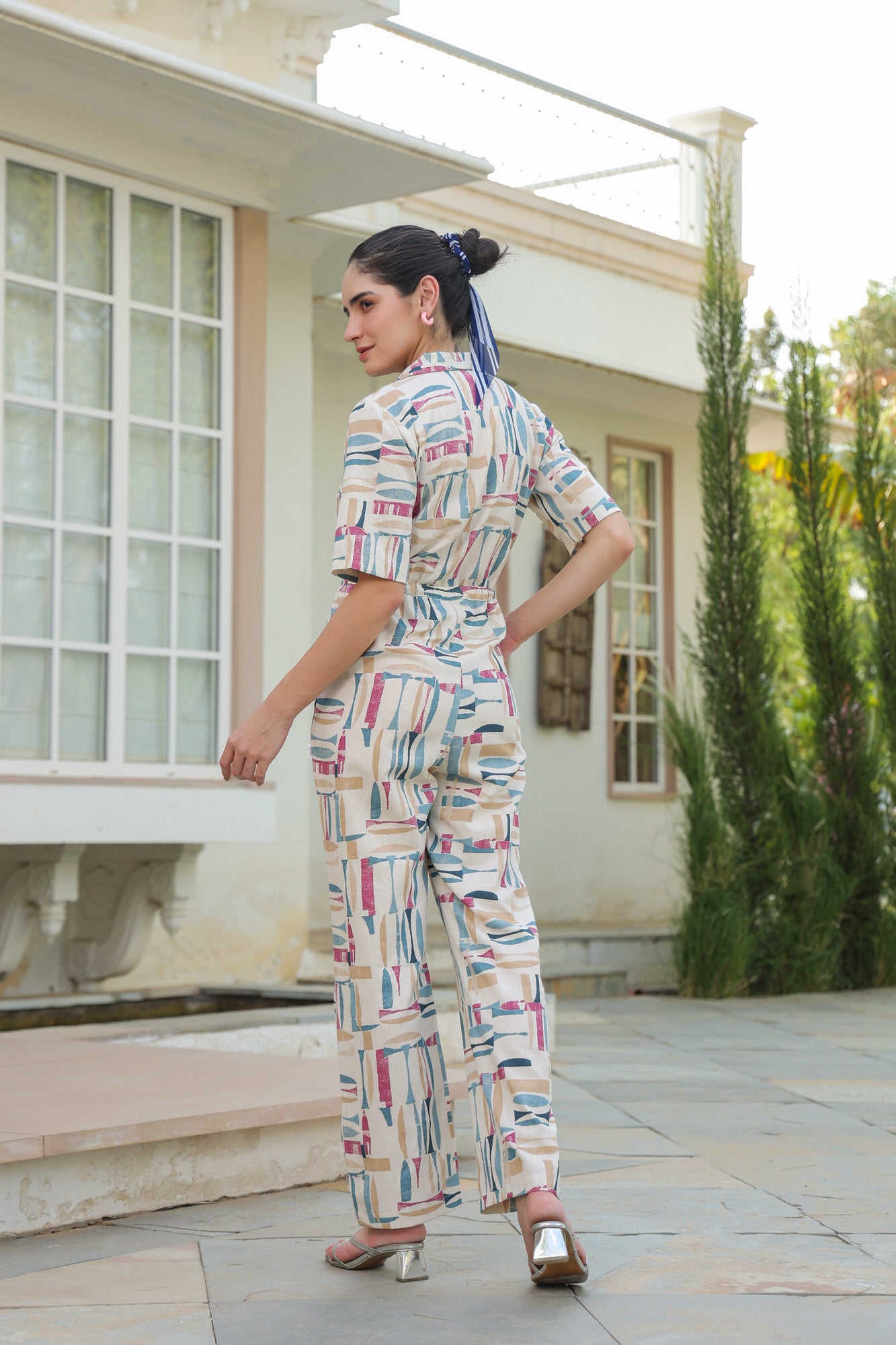 Kaleidoscopic Cotton Flex Jumpsuit