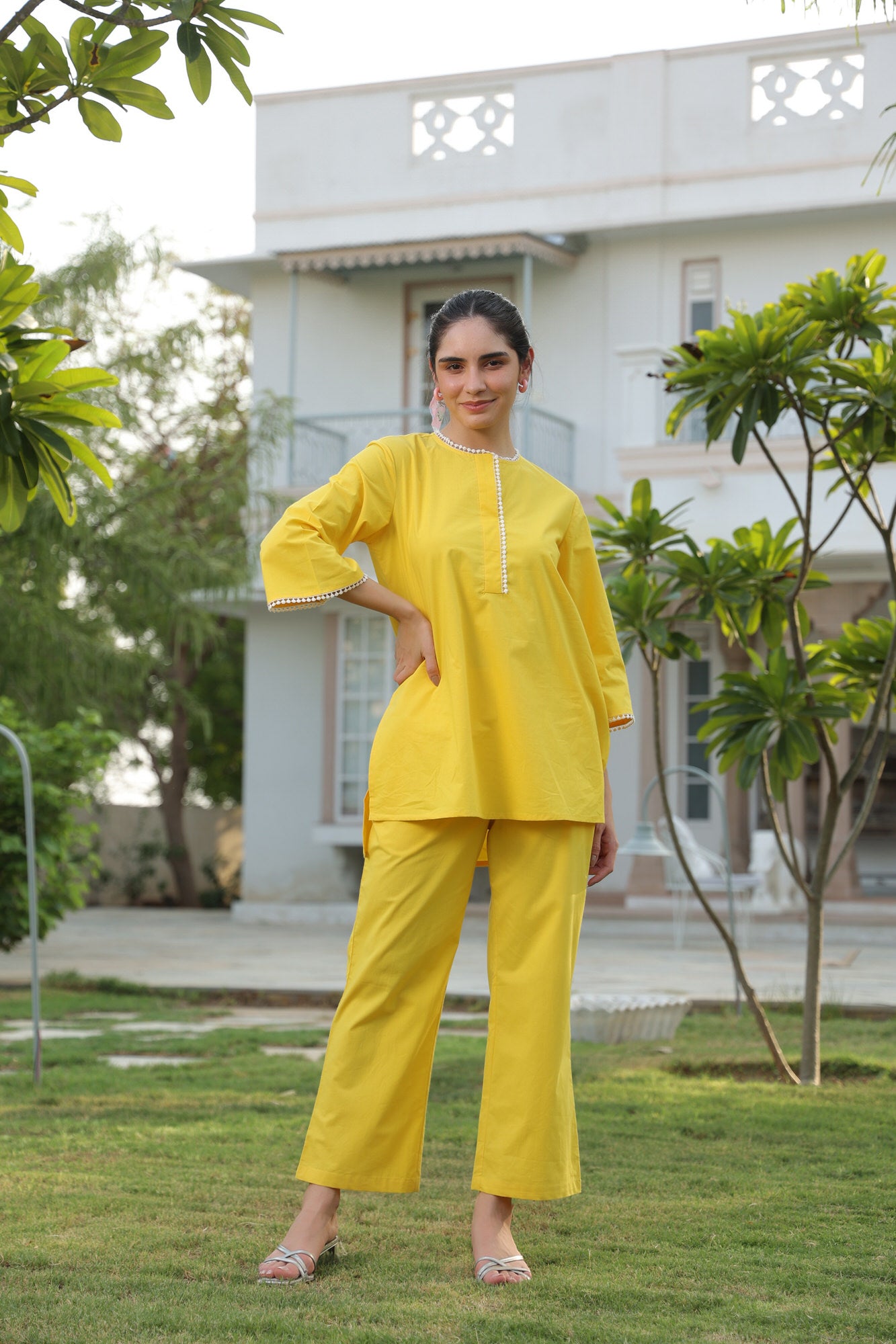 Sunny Bliss Yellow Cotton Co-ord Set