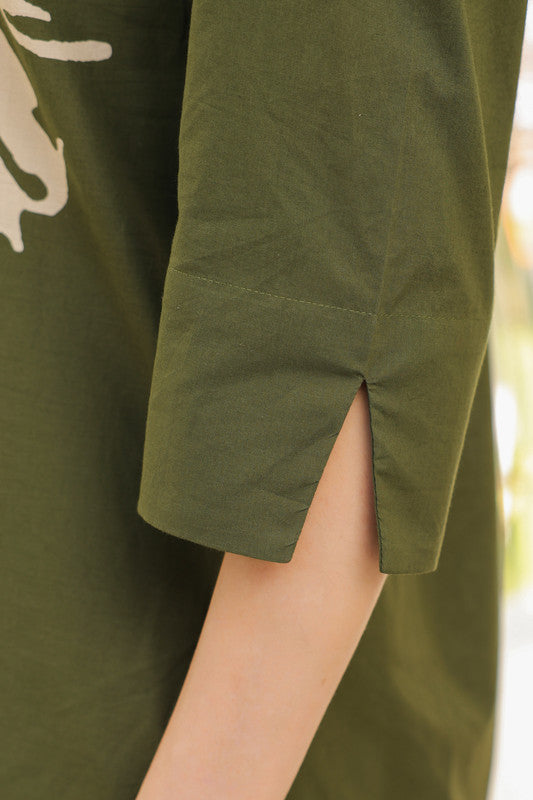 Olive Meadow Cotton Co-ord Set