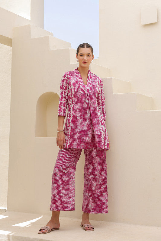 Muted Raspberry Cotton Co-ord Set