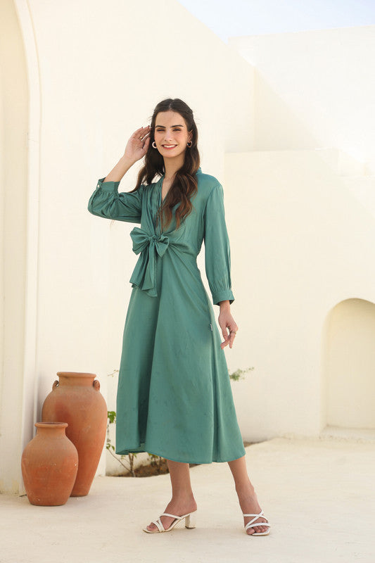 Sage Serenity Russian Silk Dress