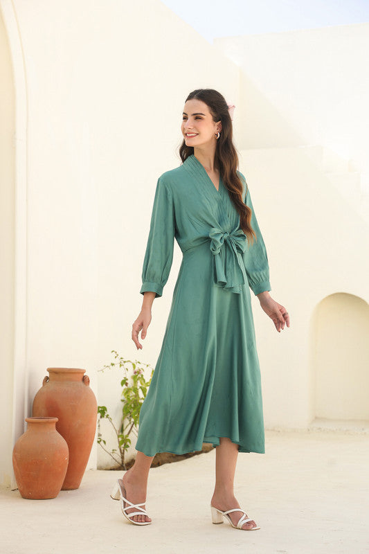 Sage Serenity Russian Silk Dress