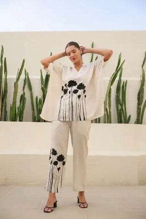 Ivory Mist Russian Silk Co-ord Set