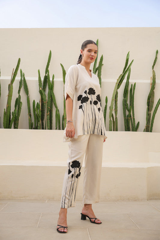 Ivory Mist Russian Silk Co-ord Set