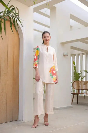 Citrus Glow Russian Silk Co-ord Set
