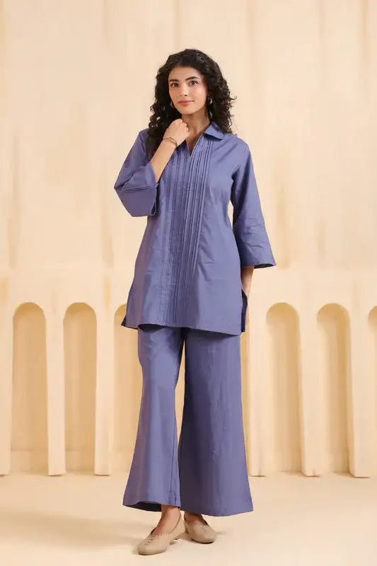 Periwinkle Ease Cotton Co-ord Set