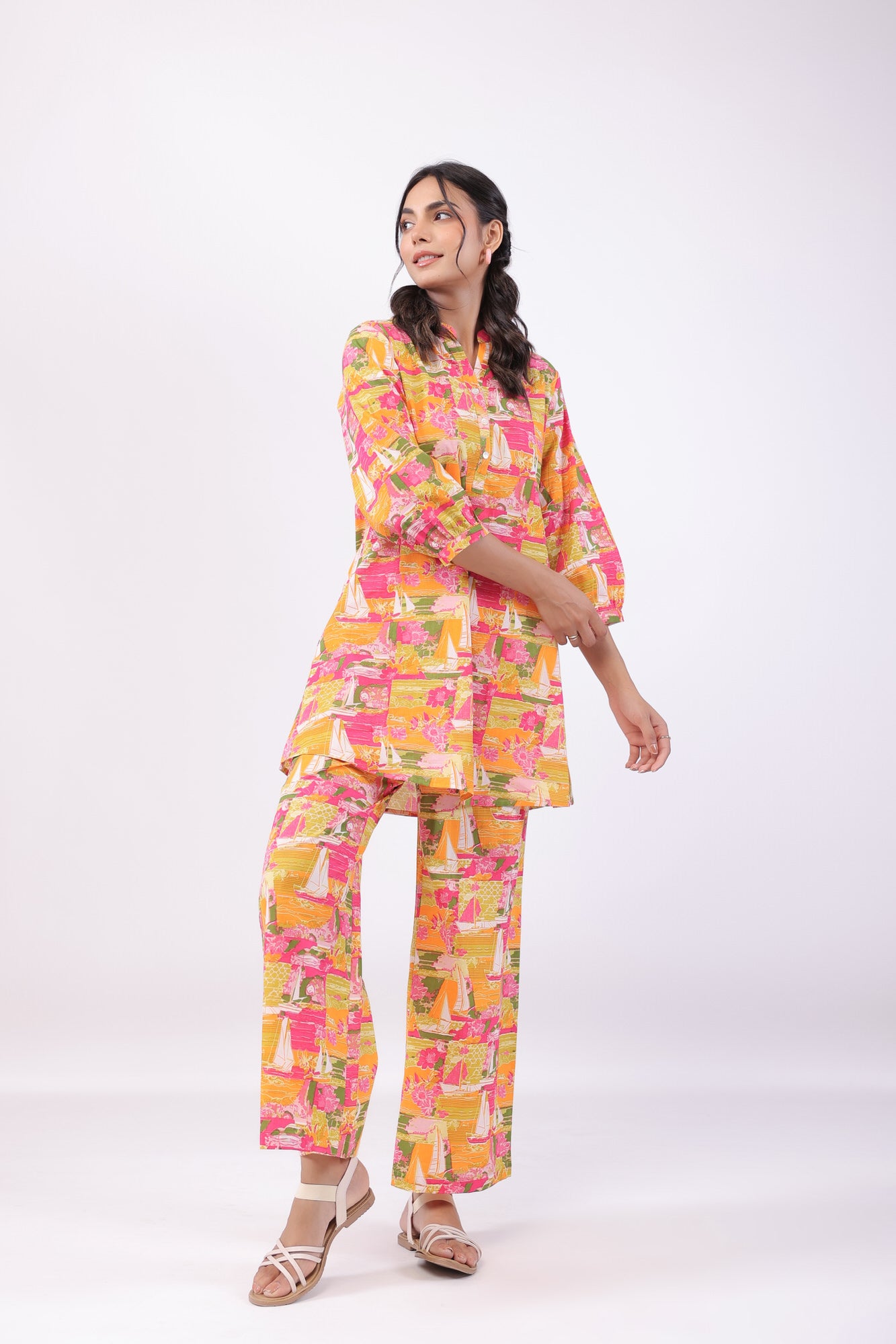 Vibrant Voyage Cotton Co-ord Set