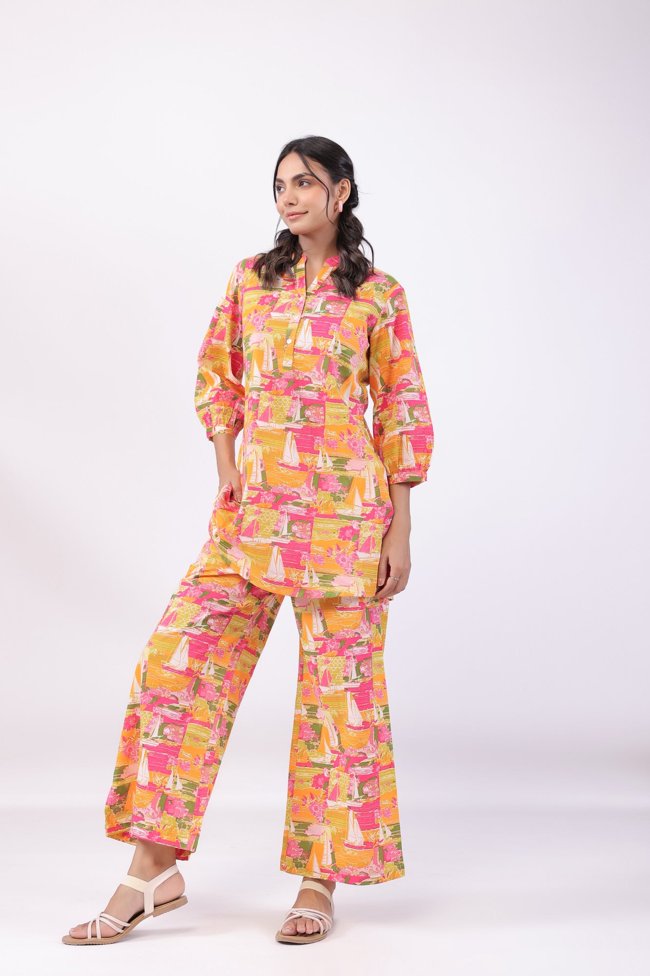 Vibrant Voyage Cotton Co-ord Set